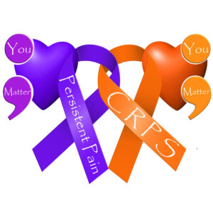 CRPS & Persistent Pain Ribbons Linked with You Matter semicolon