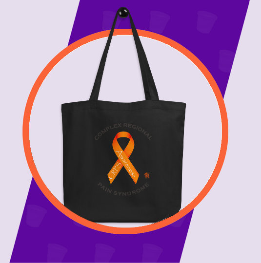 Featured image for “CRPS Awareness Black Tote Bag”